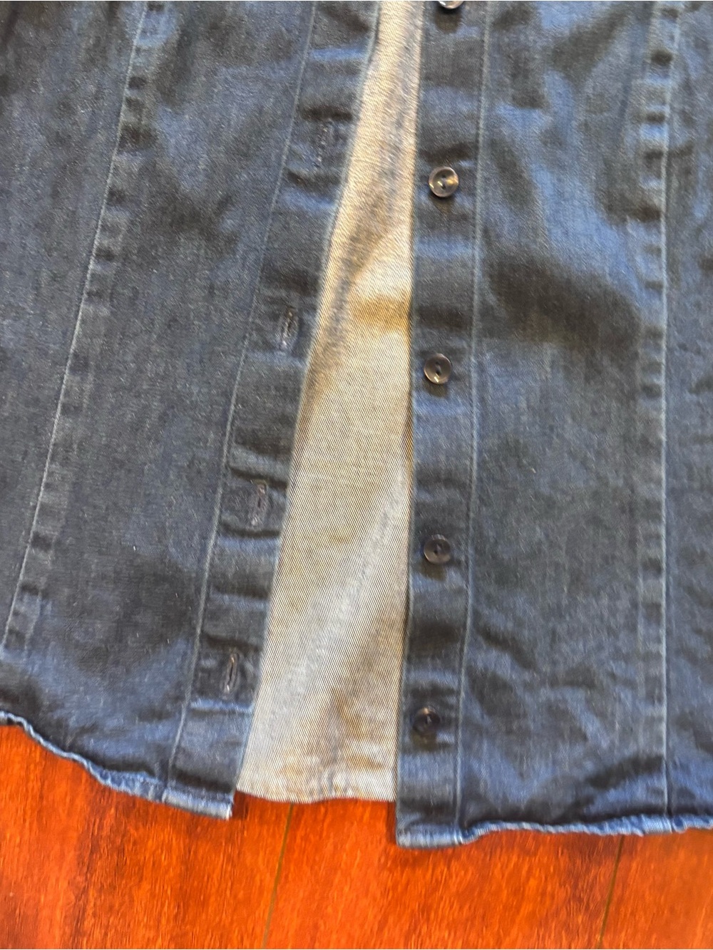 & Other Stories denim embroidered collared button up - Picture 6 of 9